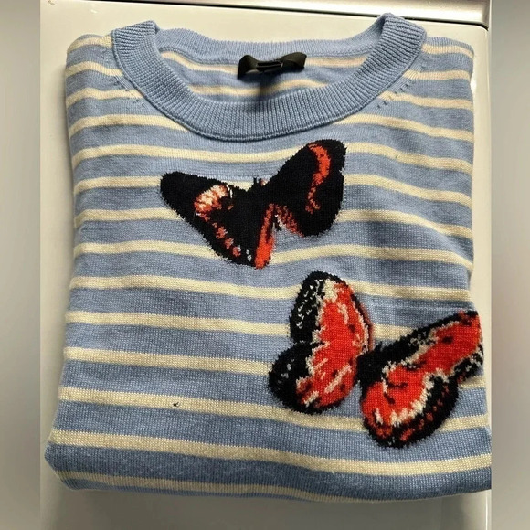 J. Crew | 100% Merino Wool Butterfly Sweater | Flawed Gem Size XS - Picture 6 of 7
